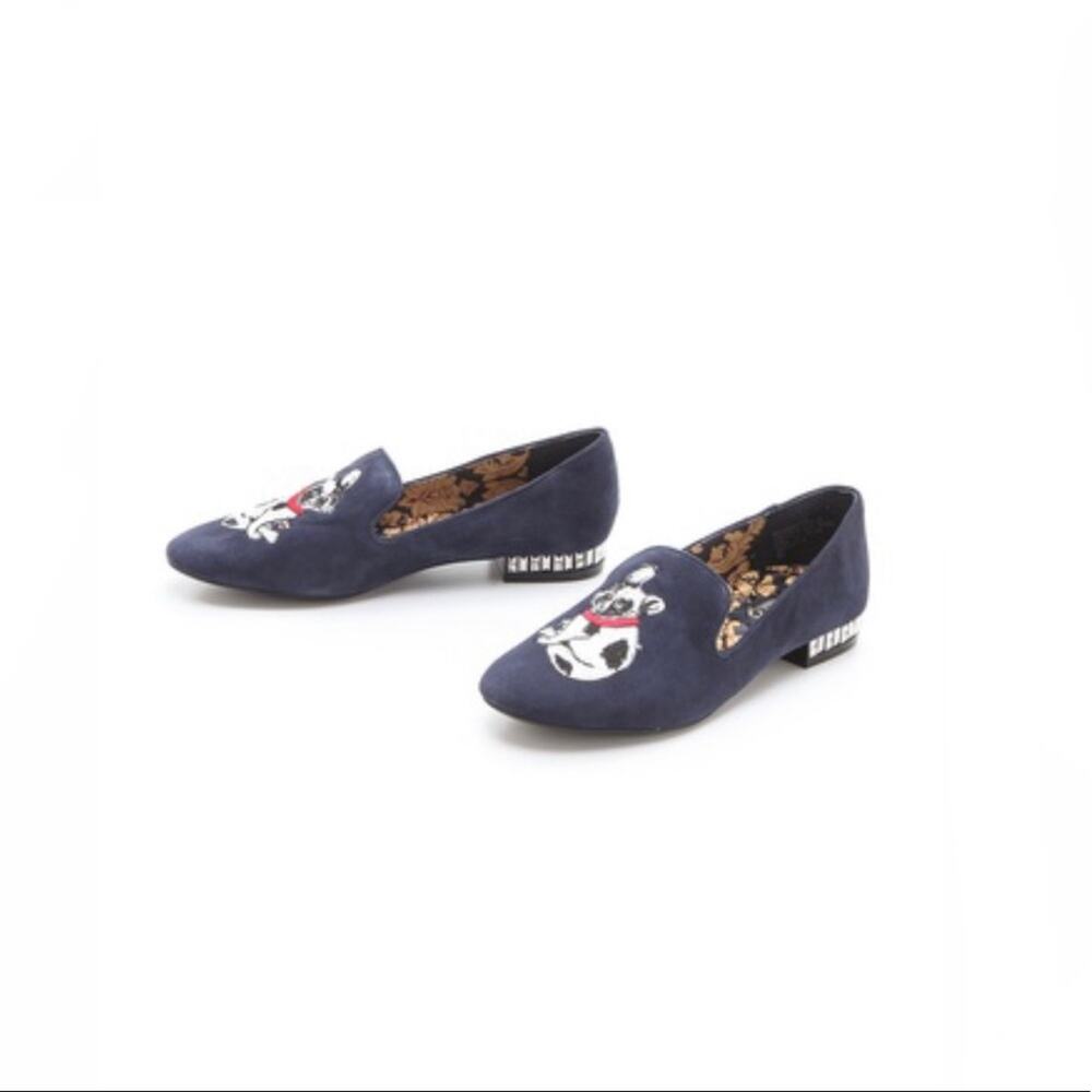 Boutique 9 Yorocco Suede French Bulldog Loafers Size 5.5